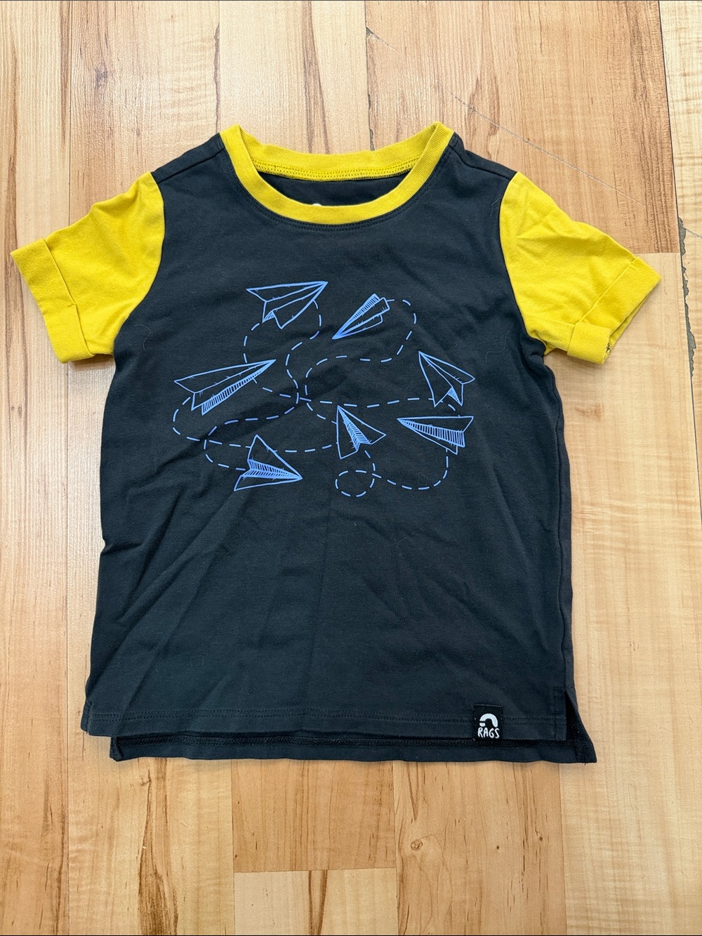 Rags Paper Aiplane T-shirt 2T